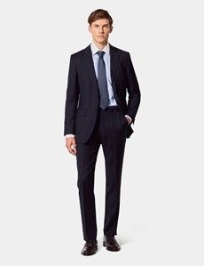 Slim Fit Navy Twill Suit Pants-preview3