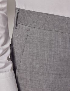 Light Grey Twill Slim Suit Pants-preview1