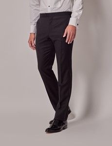 Black Slim Dinner Suit Pants With Side Adjusters