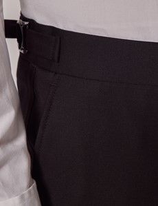 Black Slim Dinner Suit Pants With Side Adjusters-preview1