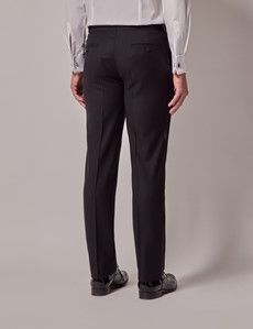 Black Slim Dinner Suit Pants With Side Adjusters-preview2