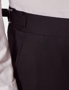 Black Slim Dinner Suit Pants With Side Adjusters-preview1