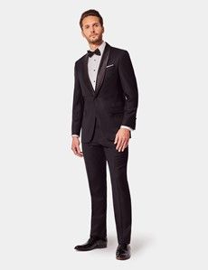 Black Slim Dinner Suit Pants With Side Adjusters-preview3
