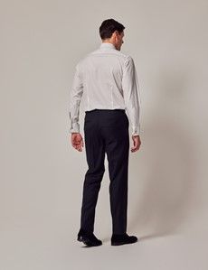Navy Slim Dinner Suit Pants With Side Adjusters-preview4