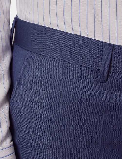 Slim Fit Mid Blue Sharkskin Suit Pants-preview