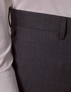 Dark Grey Crepe Slim Suit Trousers-preview1
