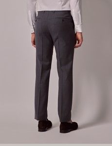 Dark Grey Crepe Slim Suit Trousers-preview2