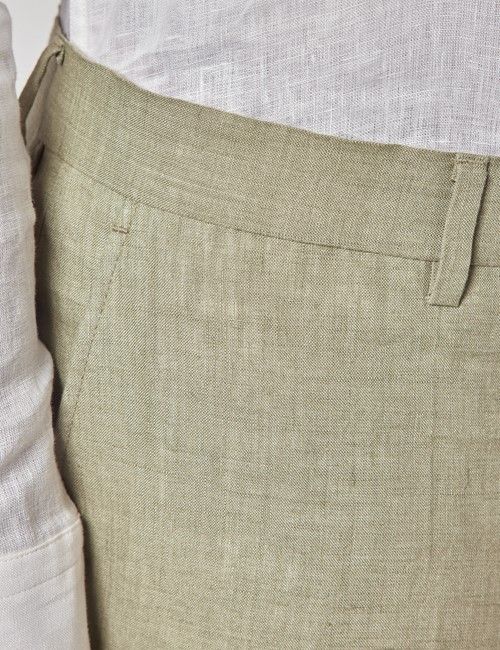 Slim Fit Green Suit Pants-preview