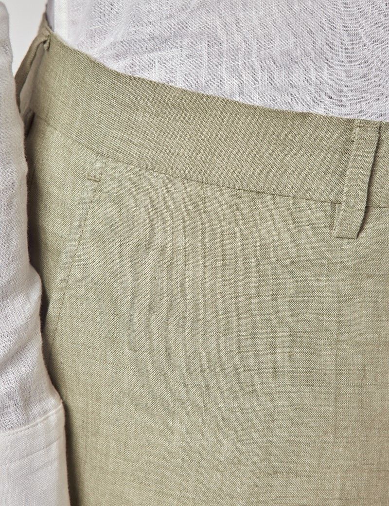 Slim Fit Green Suit Pants-preview
