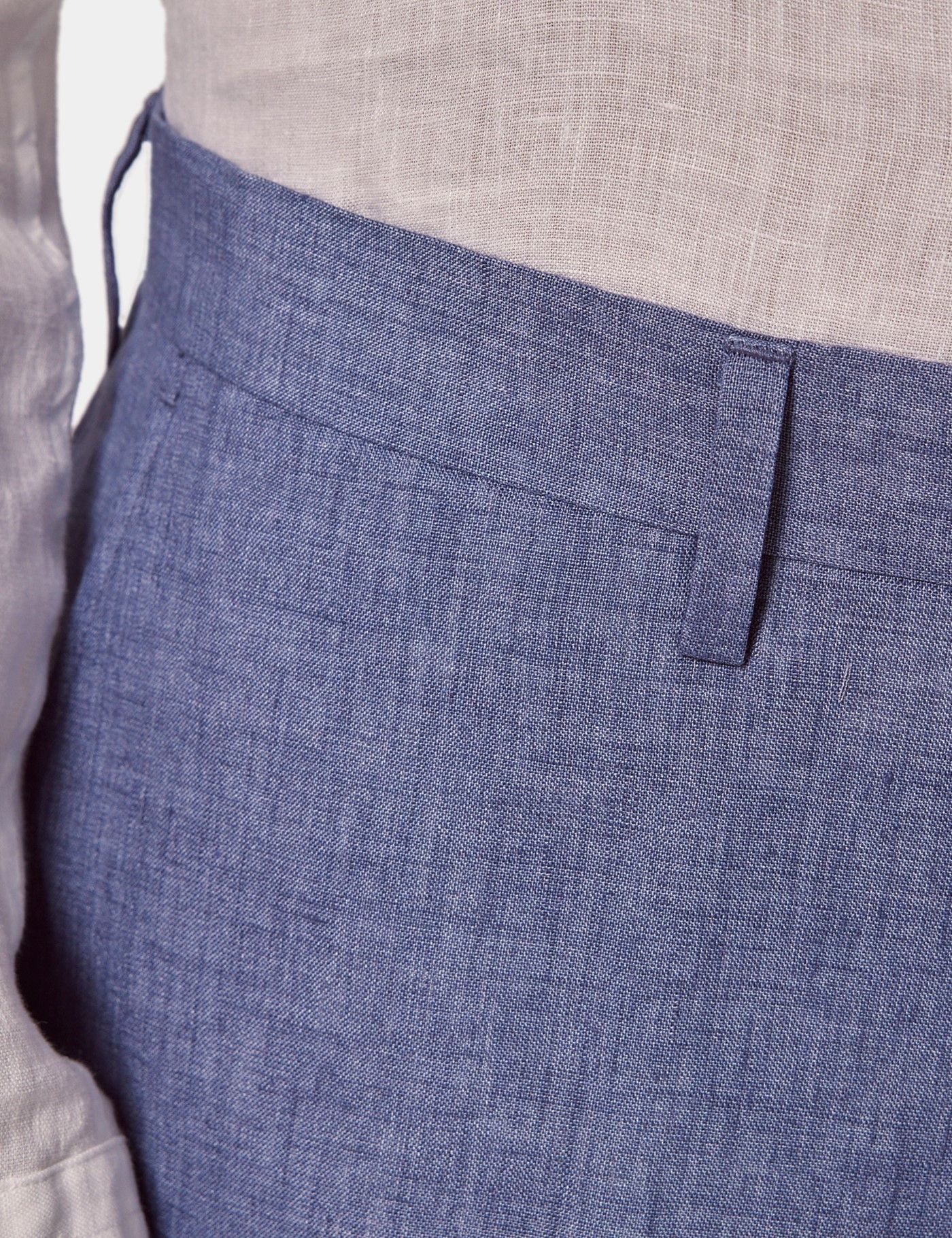 Slim Fit Denim Blue Suit Pants-preview