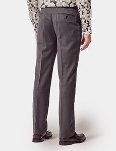 Slim Fit Charcoal Birdseye Suit Pants-preview2