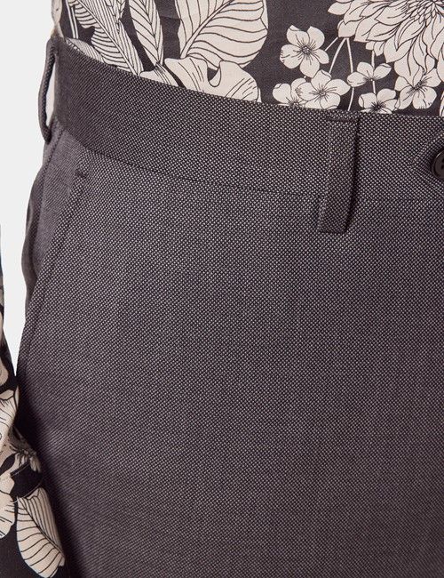 Charcoal Birdseye Slim Suit Pants-preview