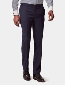 Slim Fit Navy Birdseye Suit Pants