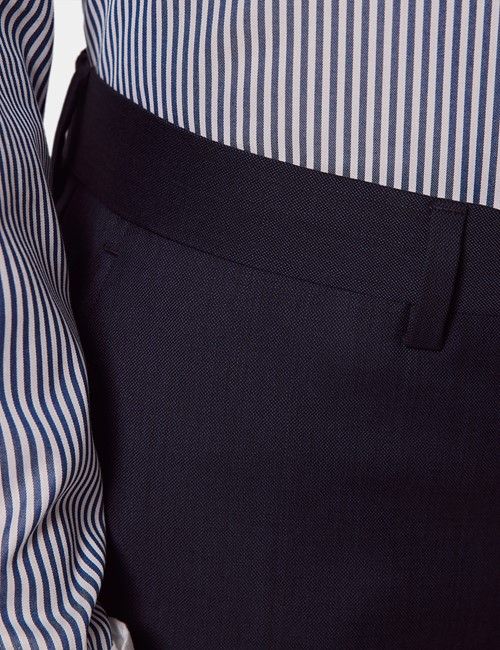 Slim Fit Navy Sharkskin Suit Pants-preview