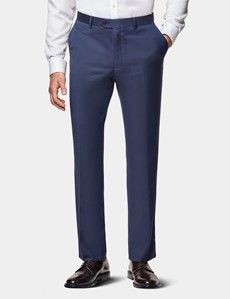 Slim Fit Deep Navy Sharkskin Suit Trousers
