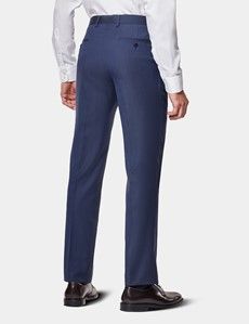 Slim Fit Deep Navy Sharkskin Suit Trousers