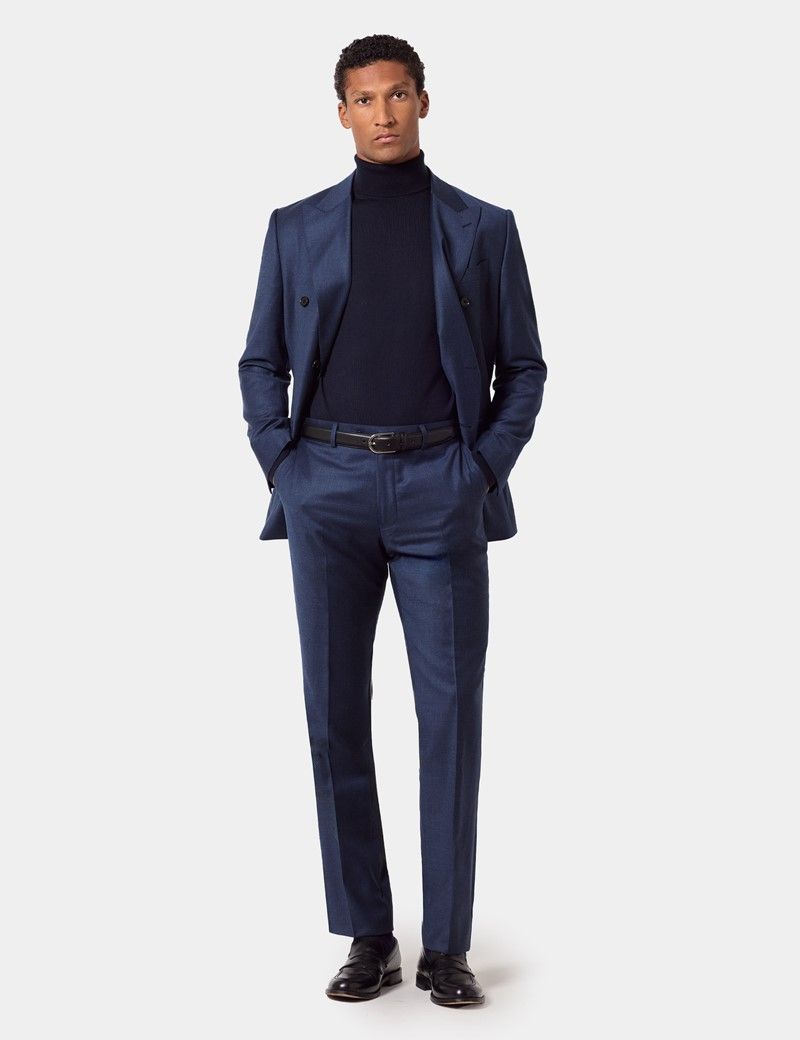 Slim Fit Dark Blue Trousers thumbnail 5