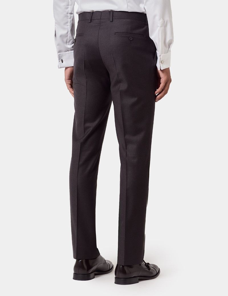 Slim Fit Brown Suit Trousers thumbnail 4