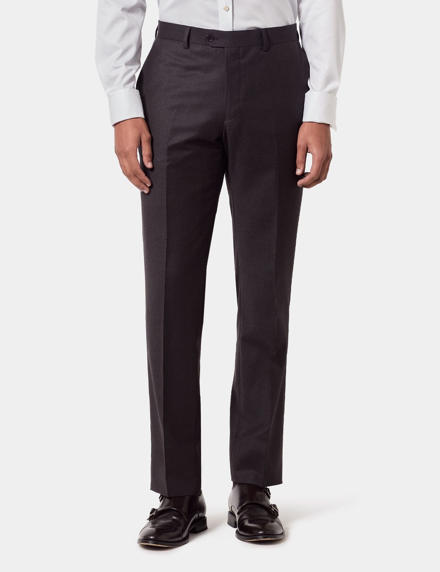 dark brown slim fit dress pants Chocolate Brown Formal Pants for Men – Slim Fit Wedding & Office Trousers main image 1