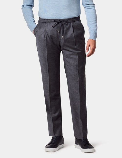 Fitted Slim Blue End on End Shirt