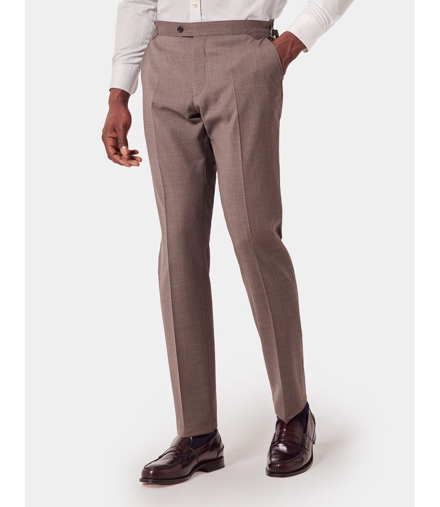 スーツ WOOL BACKSATIN STRAIGHT SLACKS Crosby Traveler Classic-fit Suit Pant In Italian Stretch