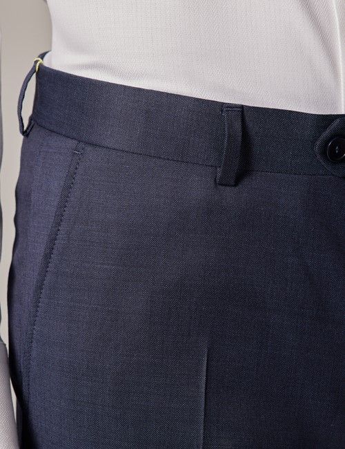 Dark Blue Sharkskin Slim Suit Pants-preview