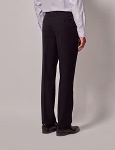 Black Herringbone Slim Suit Pants-preview2
