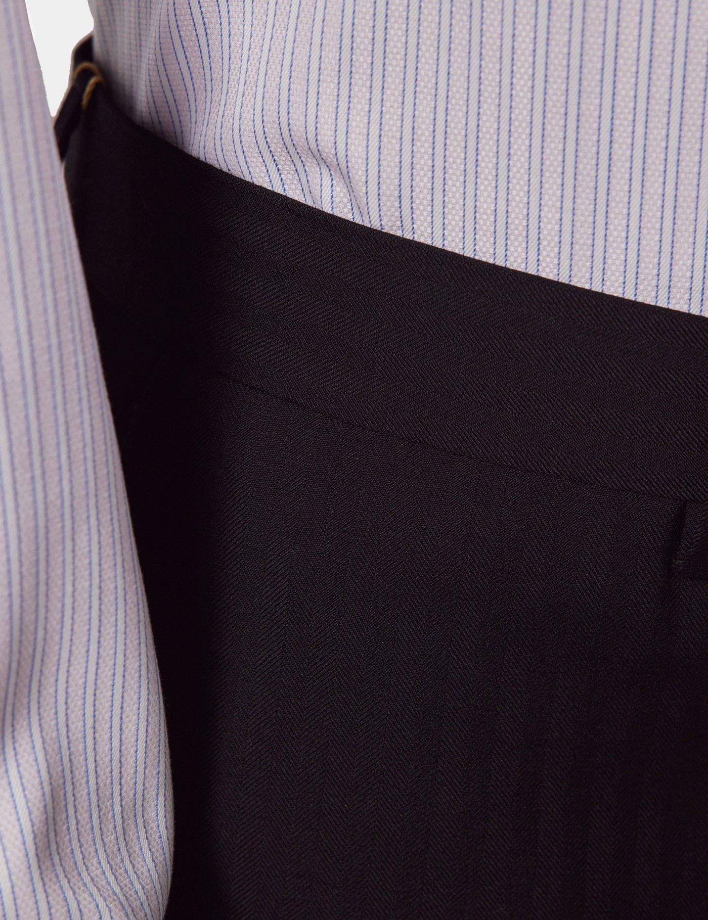 Slim Fit Black Herringbone Suit Pants-preview