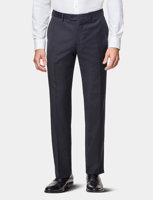 Slim Fit Black Herringbone Suit Jacket