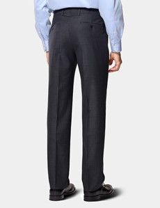 Slim Fit Charcoal Herringbone Suit Trousers