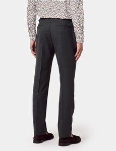 Slim Fit Olive Crepe 1913 Suit Trousers With Side Adjusters