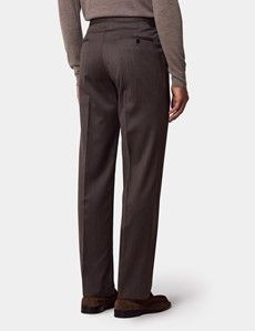 Slim Fit Brown Twill 1913 Suit Trousers