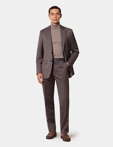 Slim Fit Brown Twill 1913 Suit Trousers
