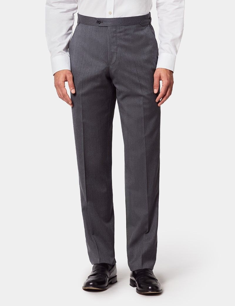 Slim Fit Grey Twill 1913 Suit Trousers