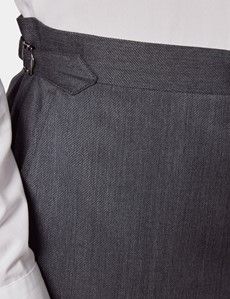 Slim Fit Grey Twill 1913 Suit Trousers