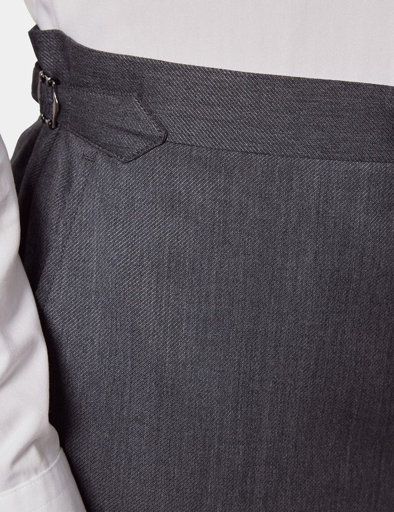 Slim Fit Grey Twill 1913 Suit Trousers thumbnail 3