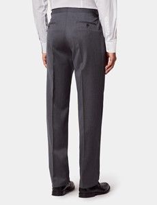 Slim Fit Grey Twill 1913 Suit Trousers