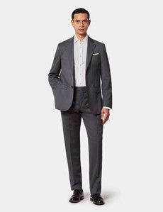 Slim Fit Grey Twill 1913 Suit Trousers