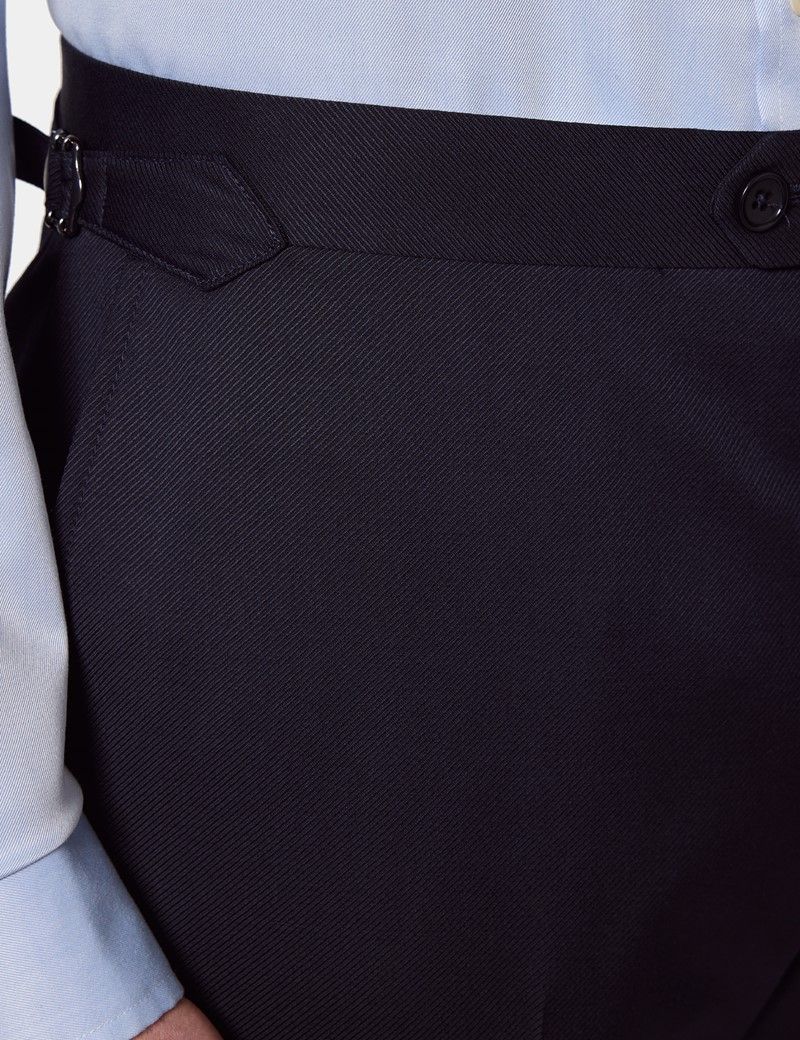 Slim Fit Navy Twill 1913 Suit Trousers thumbnail 3