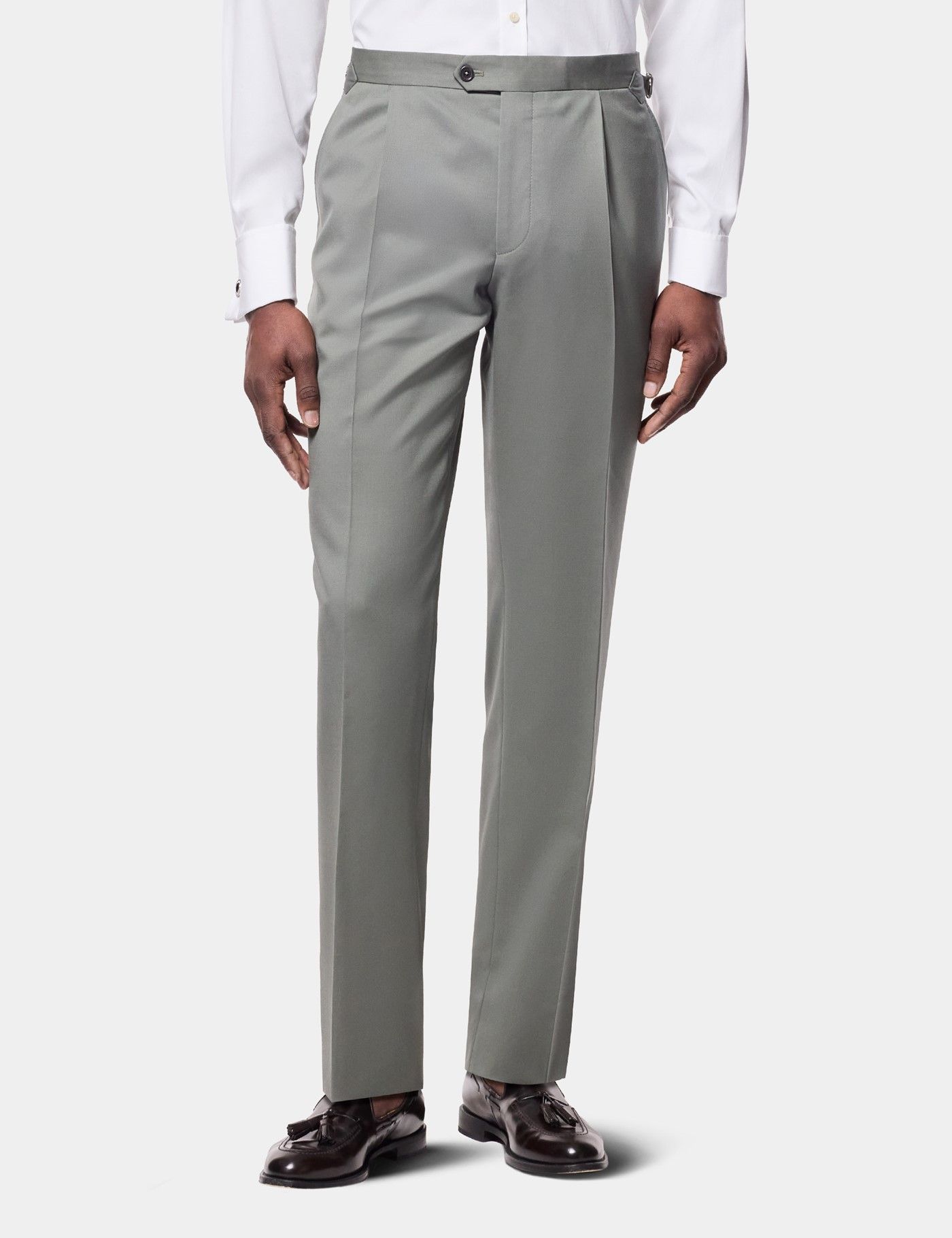 slim fit dress slacks Stretch Linen Dress Pants for Tall Men in Navy Linen 28 / 36 / Navy Linen main image 0