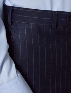 Tailored Fit Navy Chalk Stripe Suit Trousers