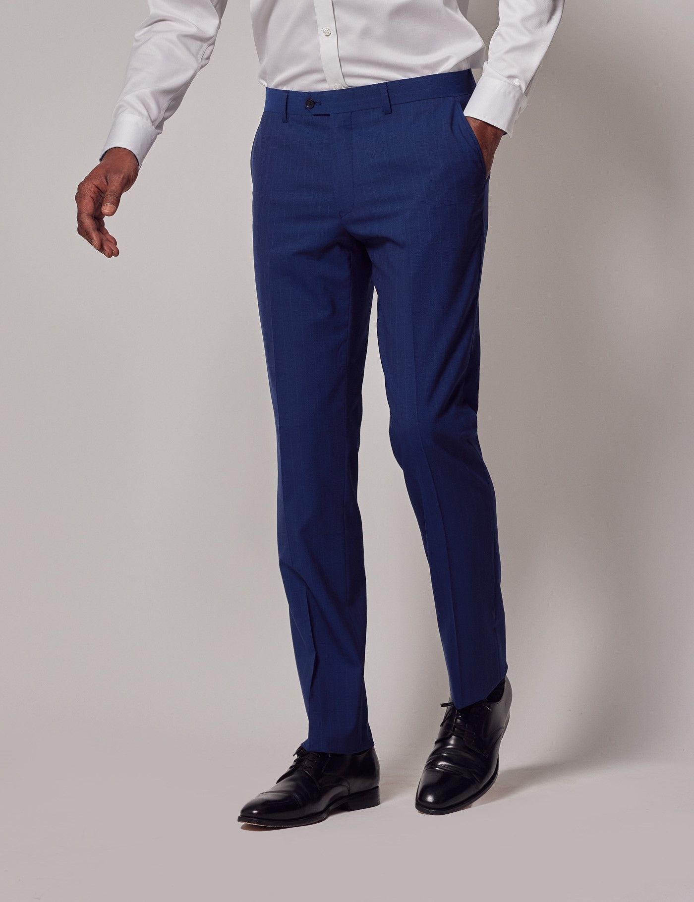 Men s Indigo Stripe Slim Suit Pants