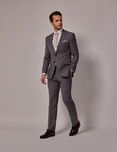 Grey Stripe Slim Suit Pants-preview3
