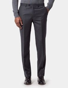 Slim Fit Charcoal Shadow Stripe Suit Trousers