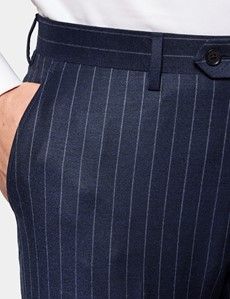 Slim Fit Navy Chalk Stripe Suit Trousers