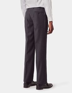 Charcoal Chalk Stripe Classic Suit Pants-preview2