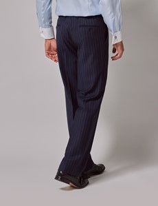 Navy Chalk Stripe Classic Suit Pants-preview2