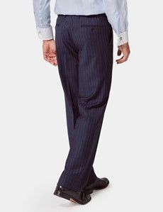 Classic Fit Navy Chalk Stripe Suit Pants-preview2
