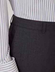 Charcoal Stripe Italian Wool Tailored Fit Suit Pants - 1913 Collection-preview1