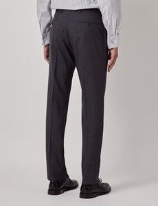 Charcoal Stripe Italian Wool Tailored Fit Suit Pants - 1913 Collection-preview2